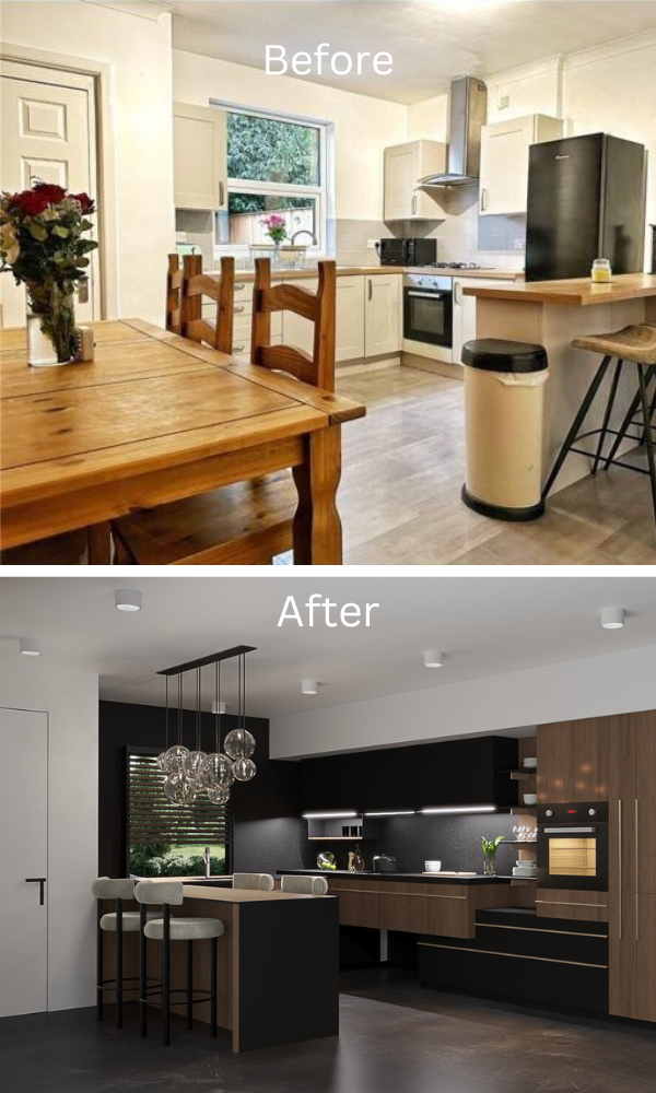 Kitchen renovation — Before and After